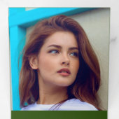 グリーンエレガントクラス8写真卒業 三つ折り案内状 (内部最初)