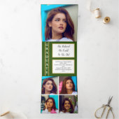 グリーンエレガントクラス8写真卒業 三つ折り案内状 (内部)