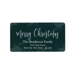 グリーンエレガントクリスマス差出人住所ラベル ラベル