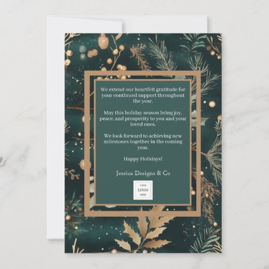 グリーンエレガントクリスマス植物事業 シーズンカード (裏面)