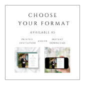 グリーンエレガントクロス写真少年ファースト・コミュニオン 招待状