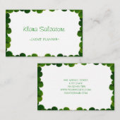 グリーンエレガントクローバーフレームセントパトリック 名刺 (正面/裏面)