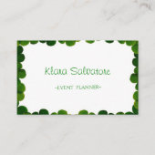 グリーンエレガントクローバーフレームセントパトリック 名刺 (正面)