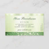 グリーンエレガントグリッターグラマきらめくルシメリー 名刺 (裏面)