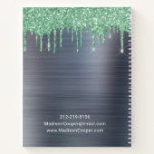 グリーンエレガントグリッタードリップアポイントメント ノートブック (裏面)