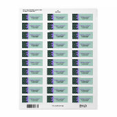 グリーンエレガントグリッターブラックシボロンパープルアクセント ラベル (フルシート)