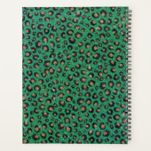 グリーンエレガントグリッターブラック金ゴールドヒョウ印刷 プランナー手帳 (裏面)