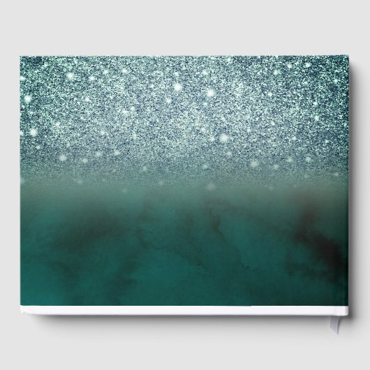 グリーンエレガントグリッター《写真》ぼけ味グリーン ゲストブック (裏面)