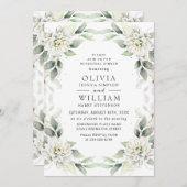 グリーンエレガントゴールデングリーナリーリハーサルディナー 招待状 (正面/裏面)