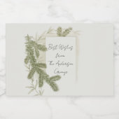 グリーンエレガントシダカスタムハンドスクリプト企業の スパークリングワインラベル (シングルラベル)