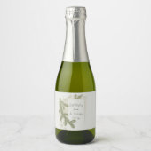 グリーンエレガントシダカスタムハンドスクリプト企業の スパークリングワインラベル (正面)
