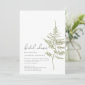 グリーンエレガントシダフローラブライダルシャワー 招待状 (スタンド正面)