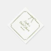 グリーンエレガントシンプルクラシックブライダルシャワー スタンダードカクテルナプキン (角)
