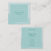 グリーンエレガントシンプルテンプレートプロフェッショナルモダン スクエア名刺 (正面/裏面)