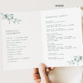 グリーンエレガントシンプル結婚式 プログラム