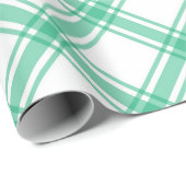 グリーンエレガントタータンチェックプレイドクリスマス ラッピングペーパー (ロールコーナー)