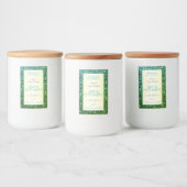 グリーンエレガントティール（緑がかった色）グリッター製品ラベル美しいと フードラベル (ボトル)