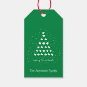 グリーンエレガントテキサス州クリスマスツリーギフトラベル ギフトタグ (正面)