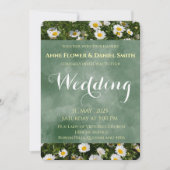 グリーンエレガントデイジー結婚ズ 招待状 (正面)