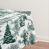 グリーンエレガントトイルカントリークリスマス テーブルクロス (インサイチュ)