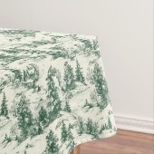グリーンエレガントトイルフランスのカントリークリスマス テーブルクロス (インサイチュ)