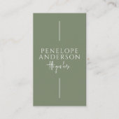 グリーンエレガントニュートラルボホシックモダンユニーク 名刺 (正面)