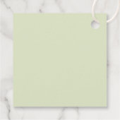 グリーンエレガントバプテスマメッセージカード フェイバータグ (裏面)