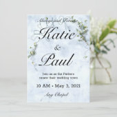 グリーンエレガントバラ結婚式招待状 招待状 (スタンド正面)