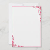 グリーンエレガントバラ結婚式招待状 招待状 (裏面)