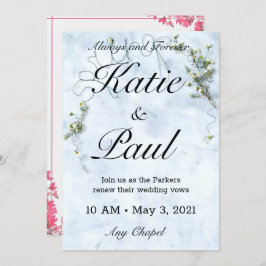 グリーンエレガントバラ結婚式招待状 招待状