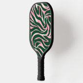 グリーンエレガントバラ金ゴールドグリッターゼブラ ピックルボールラケット (左)