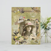 グリーンエレガントパリドリームコラージスクラップブック紙 (スタンド正面)