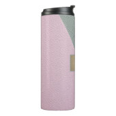 グリーンエレガントピンクレザーモノグラム タンブラー (回転左)