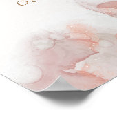 グリーンエレガントピンク瑪瑙ベビースシャワーへようこそ ポスター (角)