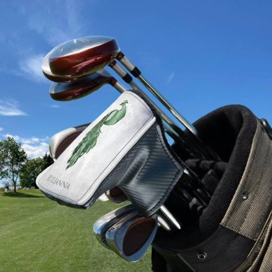 グリーンエレガントピーコックゴルフヘッドカバー ゴルフヘッドカバー