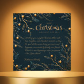 グリーンエレガントファミリーモノグラムクリスマスカード シーズンカード