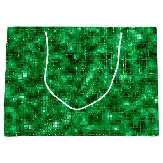 グリーンエレガントフォイル ラージペーパーバッグ (正面)