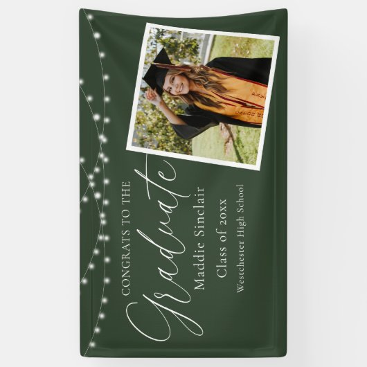 グリーンエレガントフォトフローラの卒業 横断幕 (縦)