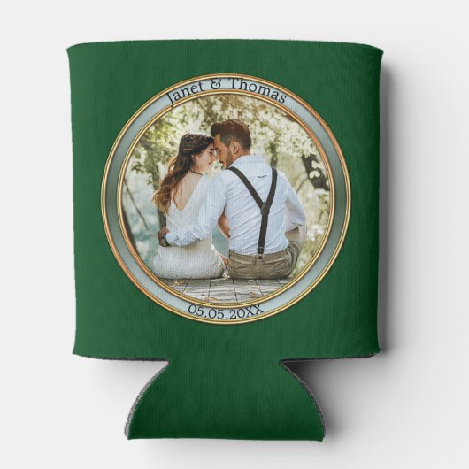 グリーンエレガントフォト結婚のクーラーボックス 缶クーラー (裏面)