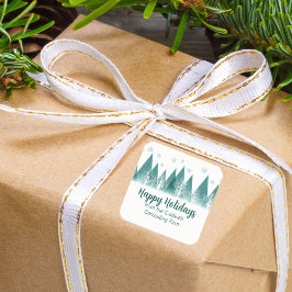 グリーンエレガントフォレカスタムスト会社ハッピーホリデー スクエアシール