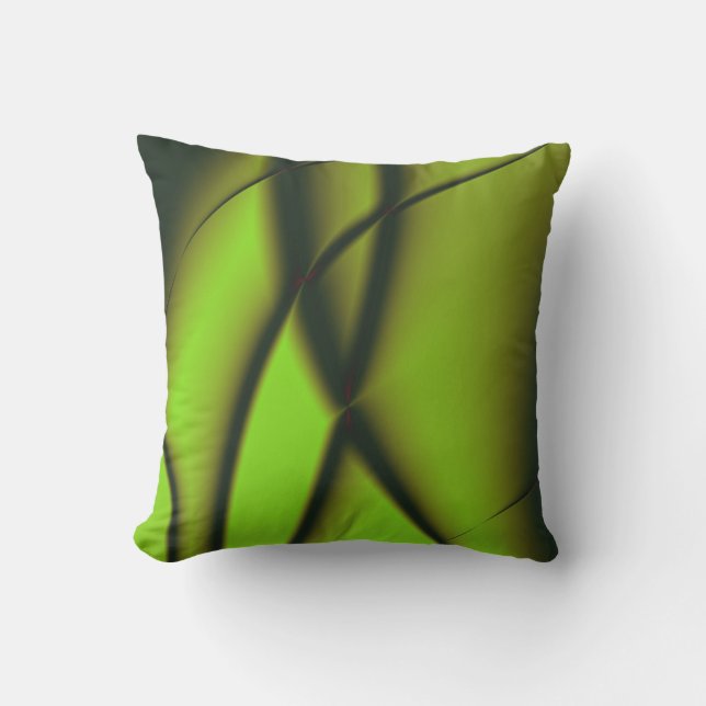 グリーンエレガントフラクタルデザイン アウトドアクッション (正面)