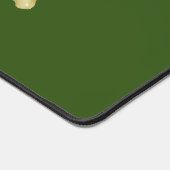 グリーンエレガントフラワーリース25thア結婚ニフ デスクマット (コーナー)