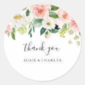 グリーンエレガントフローラお願い ラウンドシール (正面)