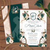 グリーンエレガントフローラシャルロウェスタンキンセアニェラ 招待状