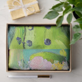 グリーンエレガントフローラダチョウのデコページ 薄葉紙 (ギフト)