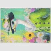 グリーンエレガントフローラダチョウのデコページ 薄葉紙 (正面)