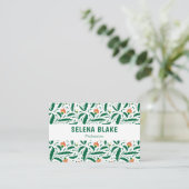 グリーンエレガントフローラデザイン | シック&モダン 名刺 (スタンド正面)