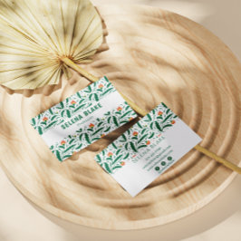 グリーンエレガントフローラデザイン | シック&モダン 名刺