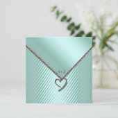 グリーンエレガントフローラトリム結婚式招待状 招待状 (スタンド正面)