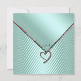 グリーンエレガントフローラトリム結婚式招待状 招待状